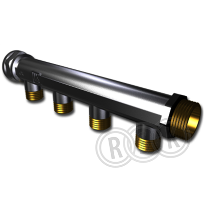 FÖRDELARE 4 UNI 1 X G20 / 4 X G15 4 X C/C50 MM AVSTICK FÖR PEX-RÖR NICKEL LK