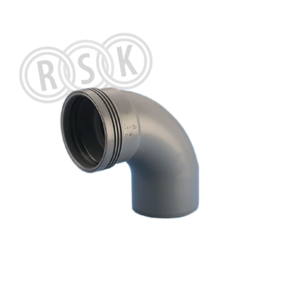 BÖJ 110 MM X 88.5° MUFF X SLÄTÄNDA LÅNG RADIE GRÅ WAFIX