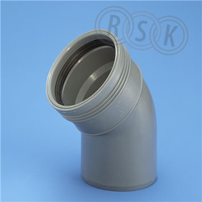 BÖJ 50 MM X 45° MUFF X SLÄTÄNDA GRÅ WAFIX