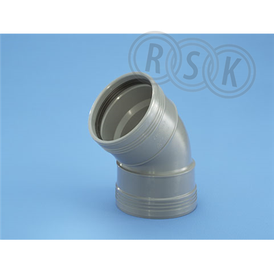 BÖJ 75 MM X 45° 2MUFF GRÅ WAFIX
