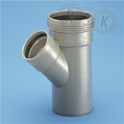 GRENRÖR 75/50 MM X 45° 2MUFF X SLÄTÄNDA GRÅ WAFIX