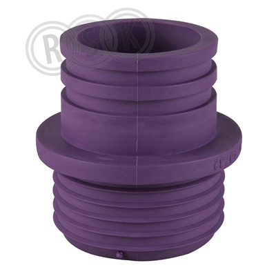 GUMMINIPPEL 45/32-40 MM FÖR INOMHUSAVLOPP LILA FALUPLAST