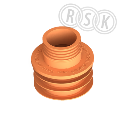 GUMMINIPPEL 70-75/40-50 MM FÖR INOMHUSAVLOPP ORANGE FALUPLAST