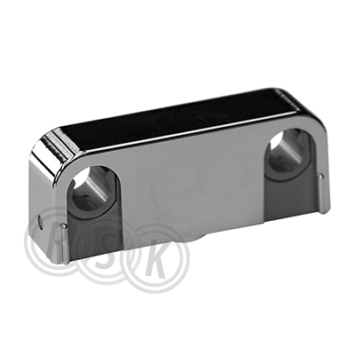 RÖRKLAMMA 12/15 MM C/C 60 MM C/V 20 MM B=80 MM DUBBEL FÖRKROMAD FALUPLAST