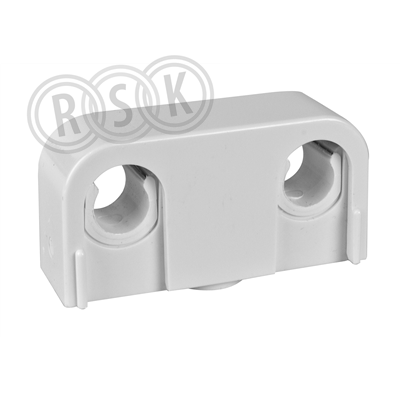 RÖRKLAMMA 12/15/16 MM C/C 40 MM C/V 20 MM B=60 MM DUBBEL VIT FALUPLAST