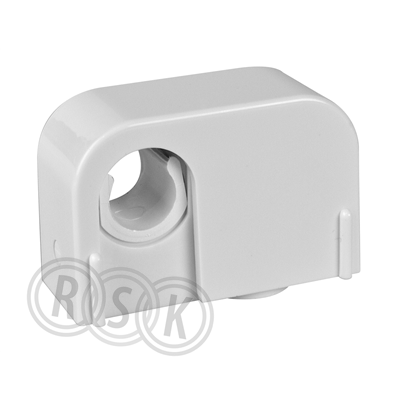 RÖRKLAMMA 12/15/16 MM C/V 20 MM B=45 MM ENKEL VIT FALUPLAST